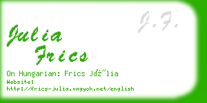 julia frics business card